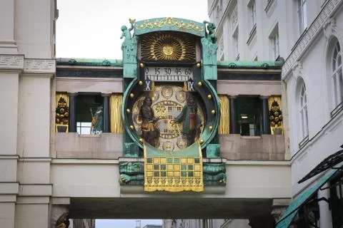 Anker clock, vienna Stock Photos