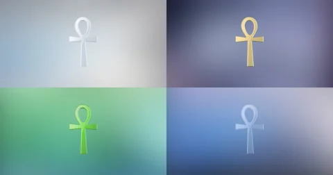 Ankh 3d Icon Stock Footage