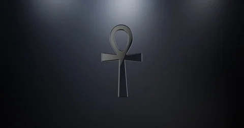 Ankh Black 3d Icon Stock Footage 73353996