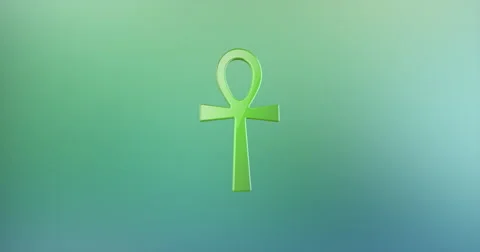 Ankh Color 3d Icon Stock Footage