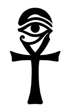 Ankh with Eye of Horus Ilustración de archivo