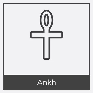 Ankh icon isolated on white background Grats Stockgrafik