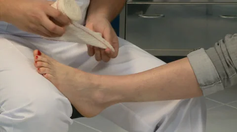 ANKLE BANDAGE Stock Footage 35845220