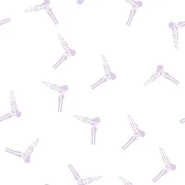 Ankle bone glyph seamless pattern Stock Illustration