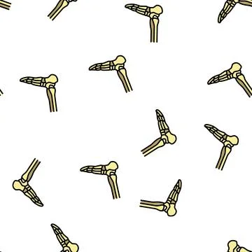 Ankle bone vector seamless pattern Illustrazione stock