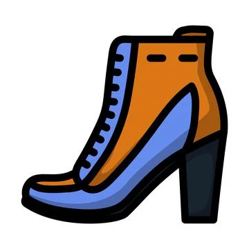 Ankle Boot Icon Stock Illustration