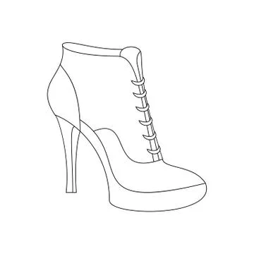 Ankle boots shoes Stock Illustration