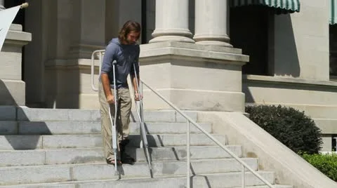 Ankle Brace Crutches Stock-Footage 12169675