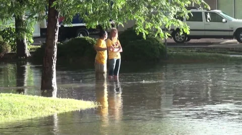 Ankle Deep Flood Water 動画素材 54756678
