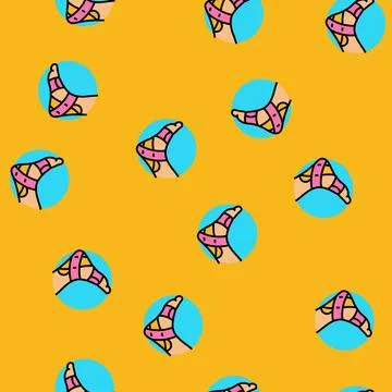 Ankle kinesio tape vector seamless pattern Stock Illustration