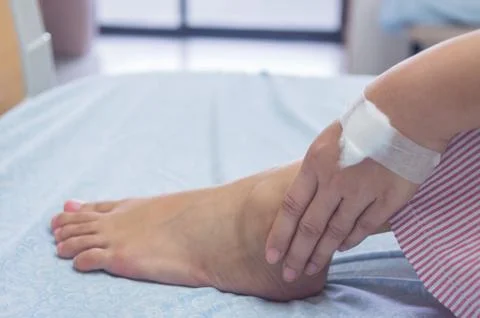 Ankle pain Foto stock