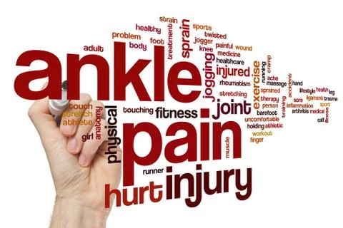Ankle pain word cloud Stock Illustration