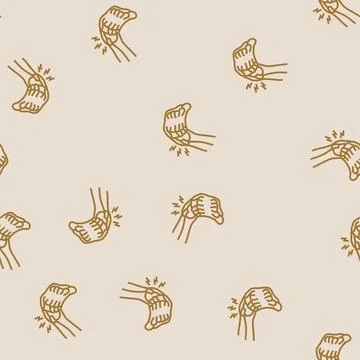 Ankle sprain during workout line seamless pattern Stock Illustration