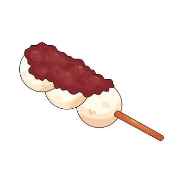 Anko dango Illustrazione stock