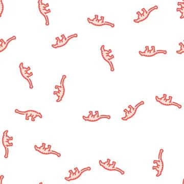 Ankylosaurus dinosaur vector seamless pattern sign Stock Illustration