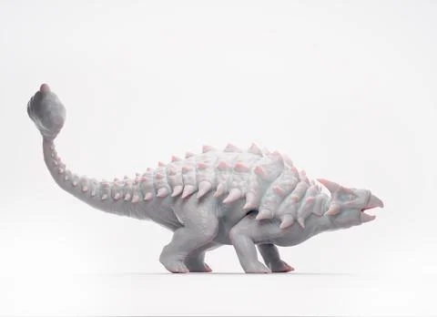 Ankylosaurus on white background. Stock Illustration