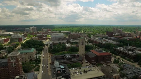 Ann Arbor Aerial Stock Footage 52589191