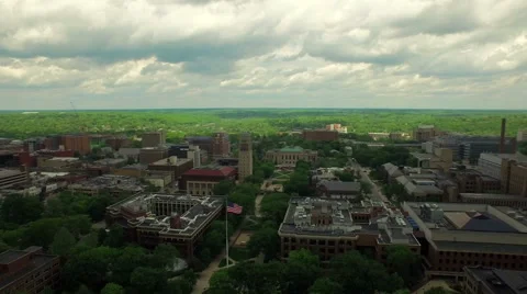Ann Arbor Aerial Stock Footage 52592953