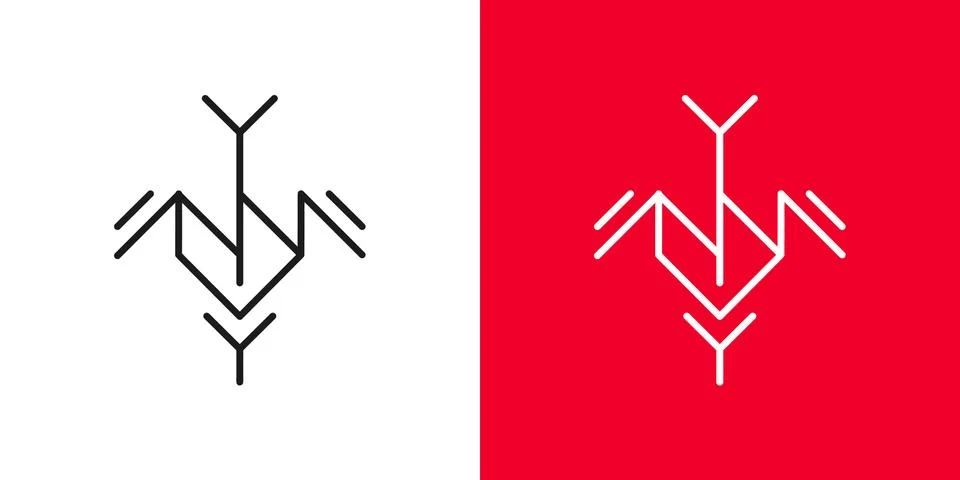 Anna logo, monogram, vector Stock Illustration