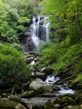 Anna Ruby Falls in the mountains 库存照片