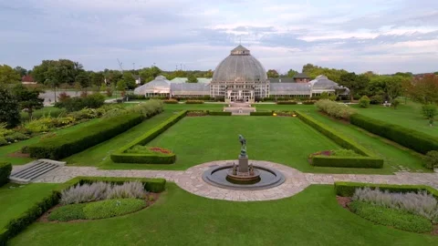 Anna Scripps Whitcomb Conservatory at Bell isle state park near Detroit in .. Stock Footage 238482625