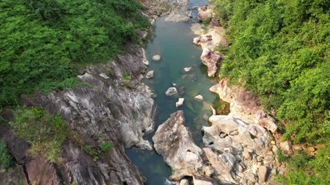 Annamite Range Serenity, Lush River Aerial Stock Footage 265952868