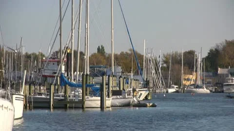 Annapolis Harbor Stock Footage 10774514