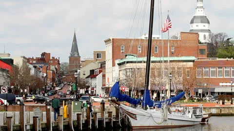 Annapolis Main Street Stock-Footage 22841398