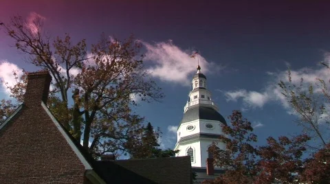 Annapolis  MD - State Building Stockbeeldmateriaal 106565