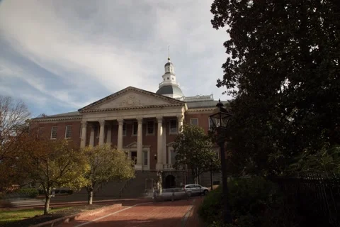 Annapolis State House Time Lapse 库存影片 156063153