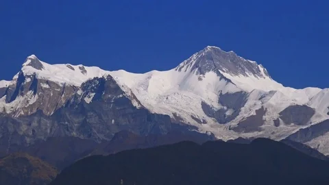 Annapurna mountain range panorama Video stock 77538490