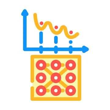Annealing hardware quantum computer color icon vector illustration Stock-Illustration
