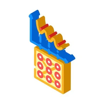 Annealing hardware quantum computer isometric icon vector illustration Stock Illustration