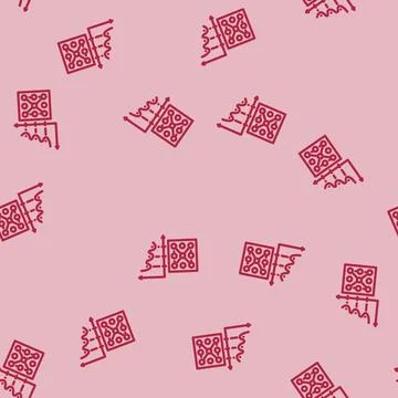 Annealing hardware quantum computer line vector seamless pattern Stock-Illustration