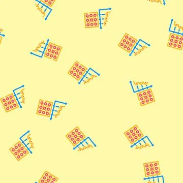 Annealing hardware quantum computer vector seamless pattern Stock Illustration