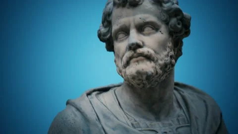 Annibal antique marble statue Stock Footage 129504845