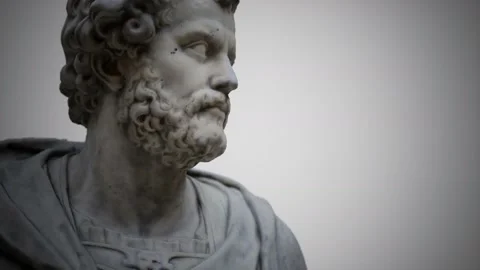 Annibal antique marble statue Video stock 129504894