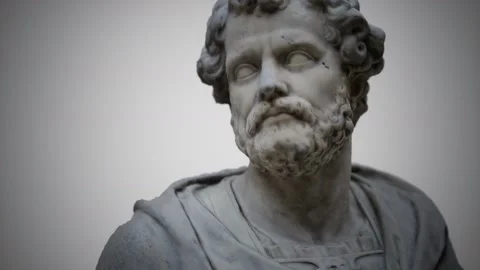 Annibal antique marble statue Stock-Footage 135956069