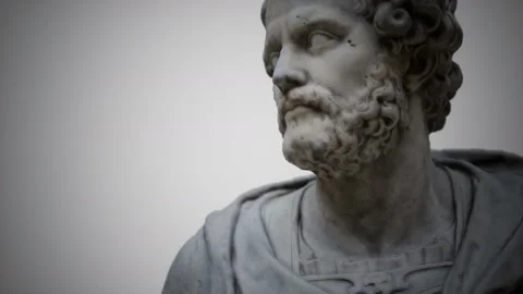 Annibal antique marble statue Stock Footage 140475963