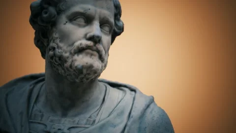 Annibal antique marble statue Stock Footage 142719733