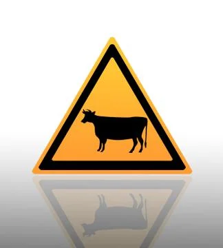 Annimal warning sign Stock Illustration