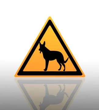Annimal warning sign Stock Illustration