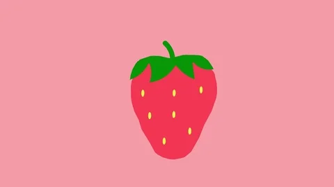 Annimate strawberry glitch Video stock 120544242