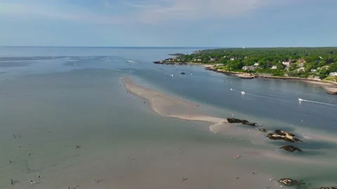 Annisquam Harbor Lighthouse, Gloucester, Cape Ann, Massachusetts MA, USA Stock Footage 201822339