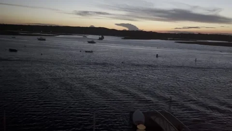 Annisquam River Sunset in Gloucester, MA in New England - Atlantic Ocean - Winge Stock Footage 229566328