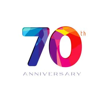 Anniversary 70th colourful イラスト素材