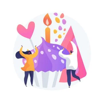 Anniversary celebration vector concept metaphor Stock Illustration