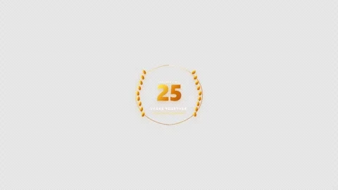 Anniversary Countdown Years Together Counter with rising number and a 4K Alpha Stock Footage 346357412