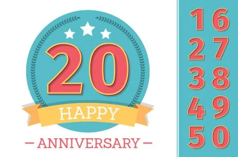 Anniversary Emblems Stock Illustration