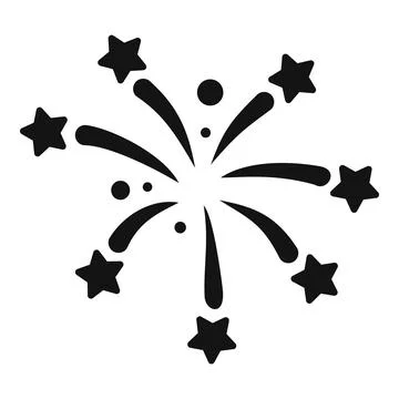 Anniversary firework icon simple vector. Party event Illustrazione stock